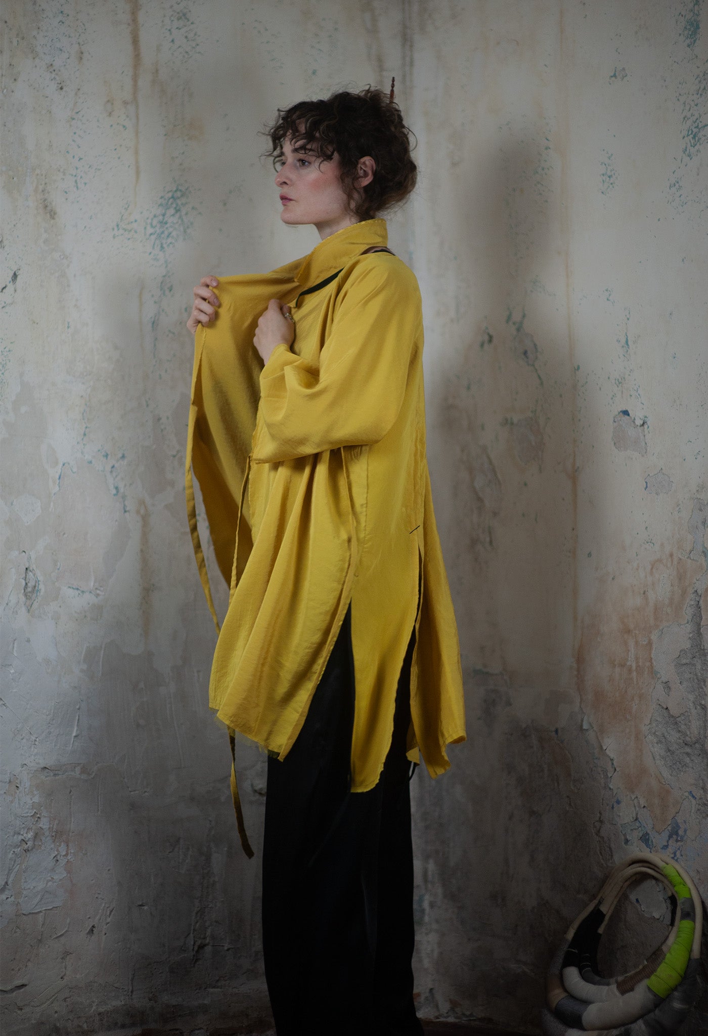 Sunflower Silk Kimono – Bright and Elegant Spring Attire
