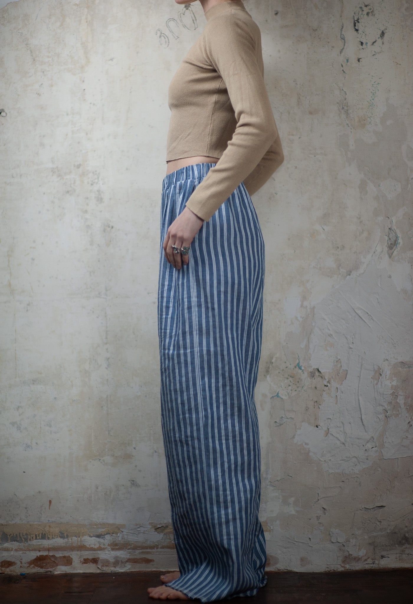 Striped Linen Lounge Set