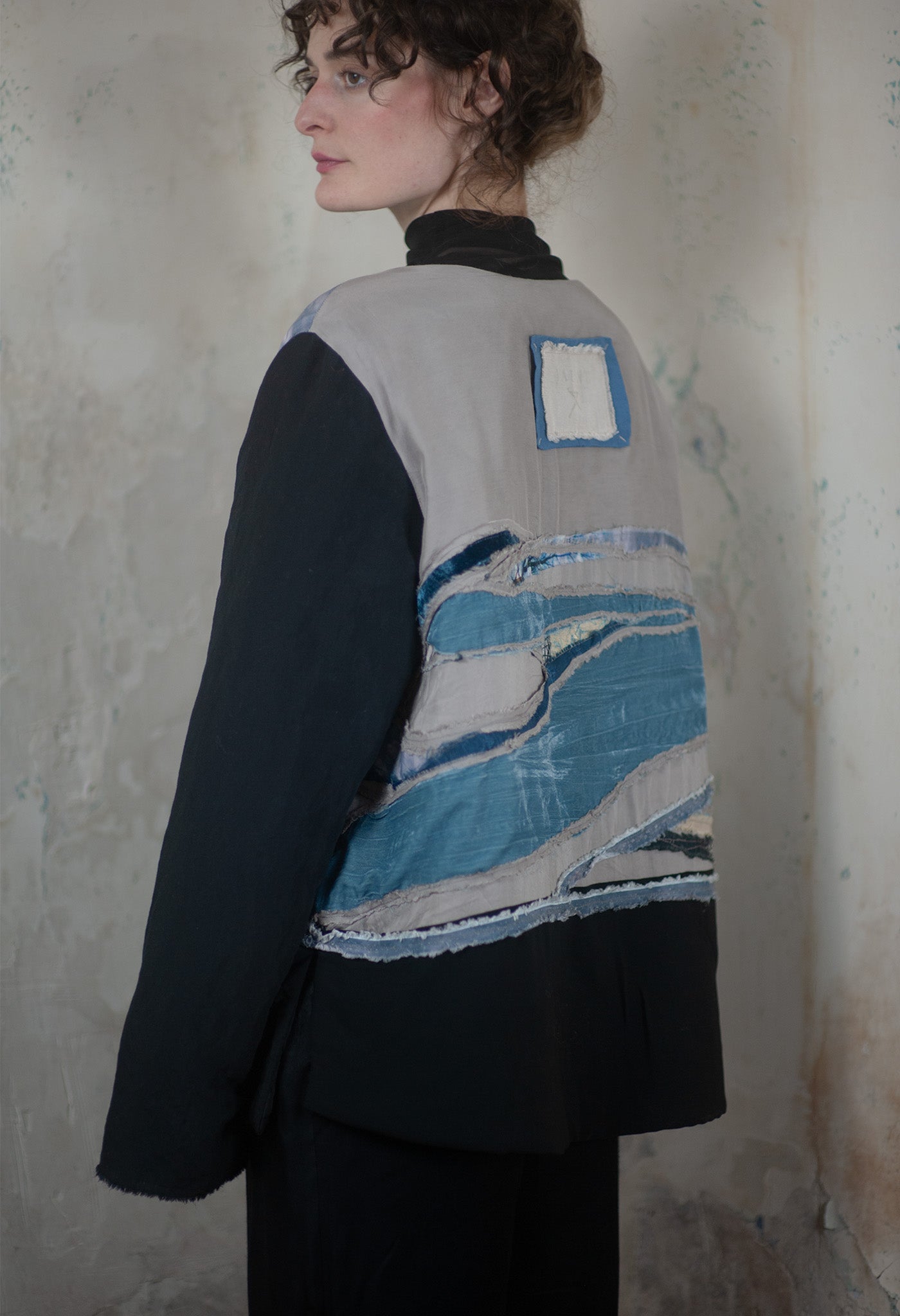 Hand-Appliquéd Landscape Jacket
