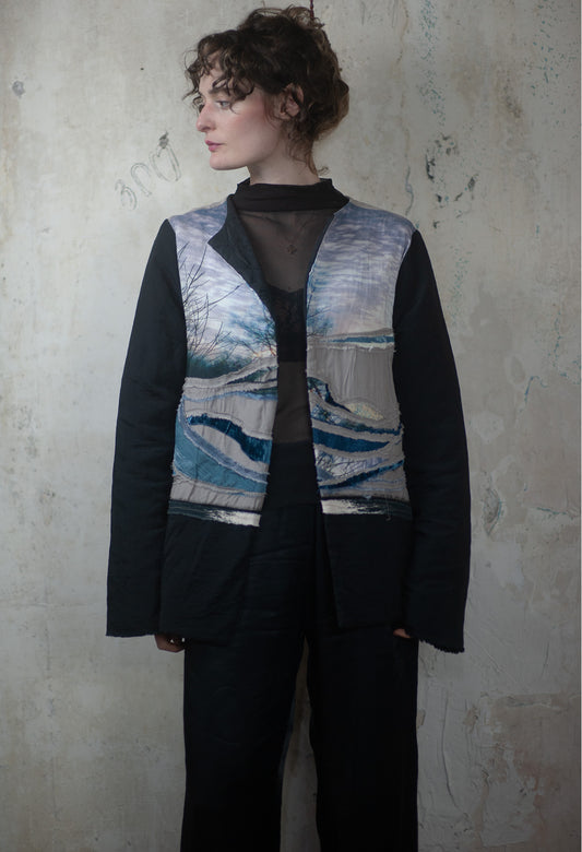 Hand-Appliquéd Landscape Jacket