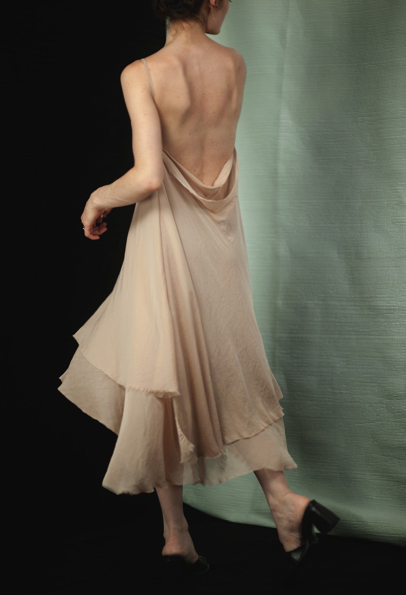 Peach Fly Chiffon Dress - Light, Breezy, Elegant, and Effortless