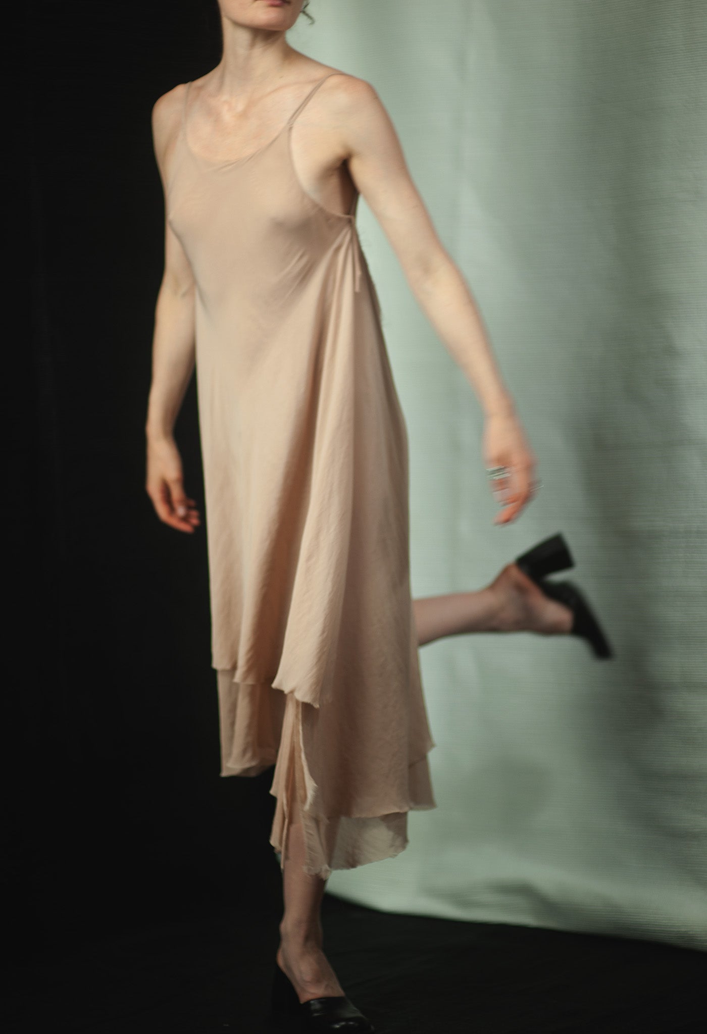Peach Fly Chiffon Dress - Light, Breezy, Elegant, and Effortless