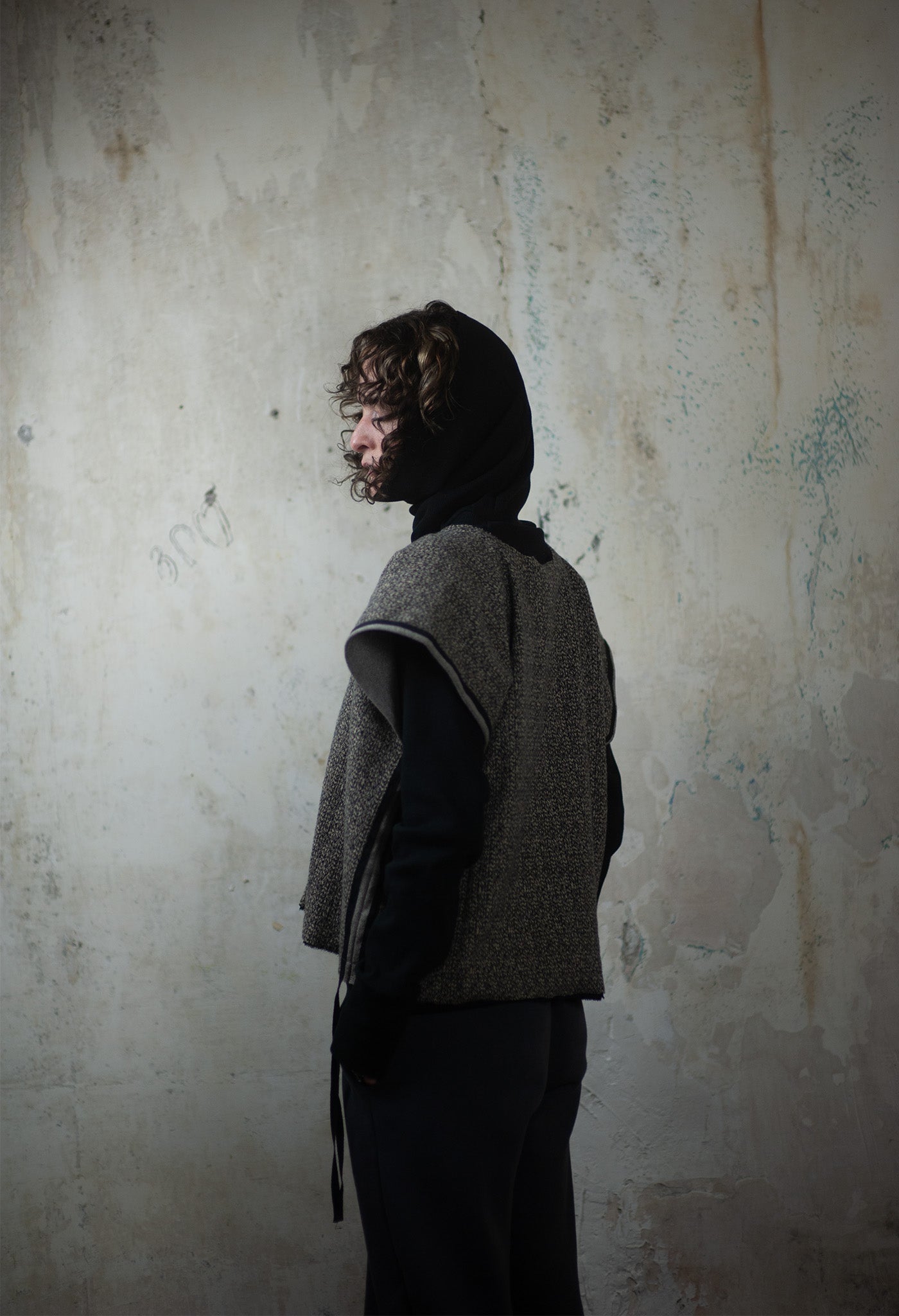 Black Ribbed Turtleneck
