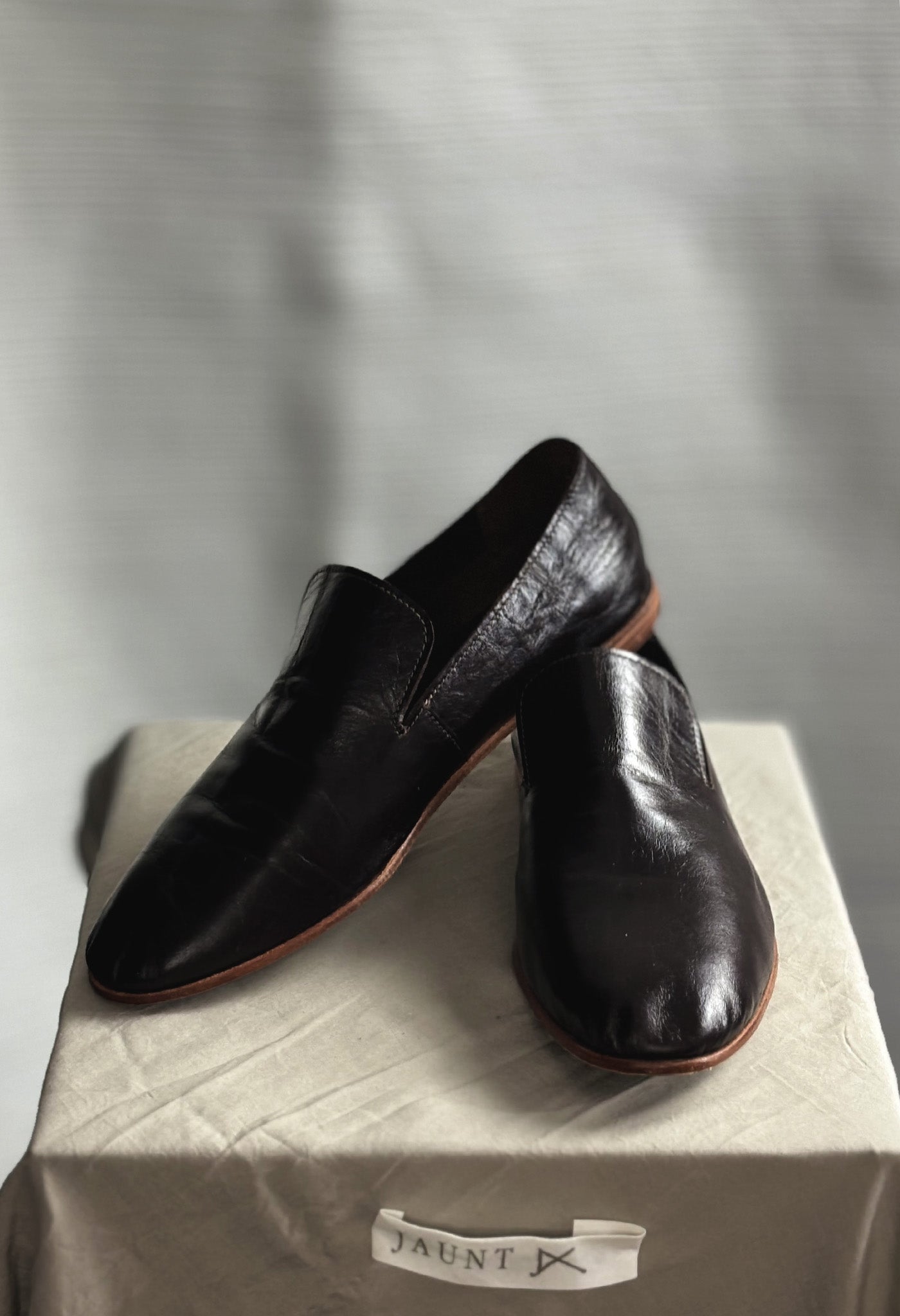 Dark Chocolate Leather Loafers