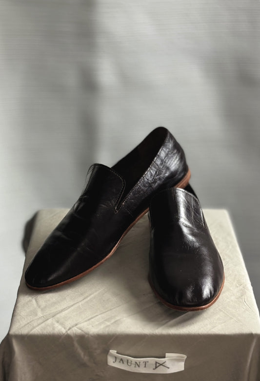 Dark Chocolate Leather Loafers