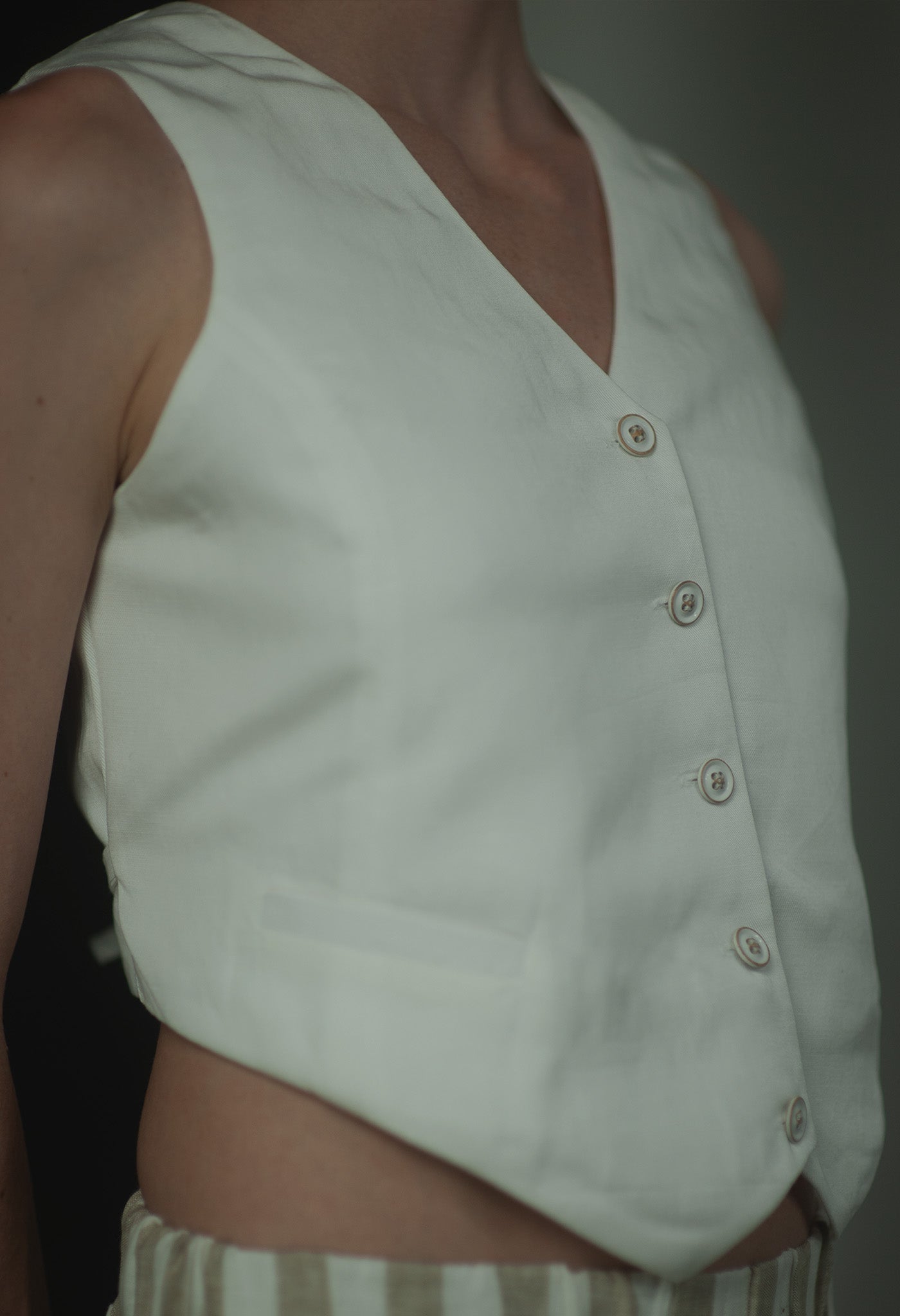 White Cotton Vest