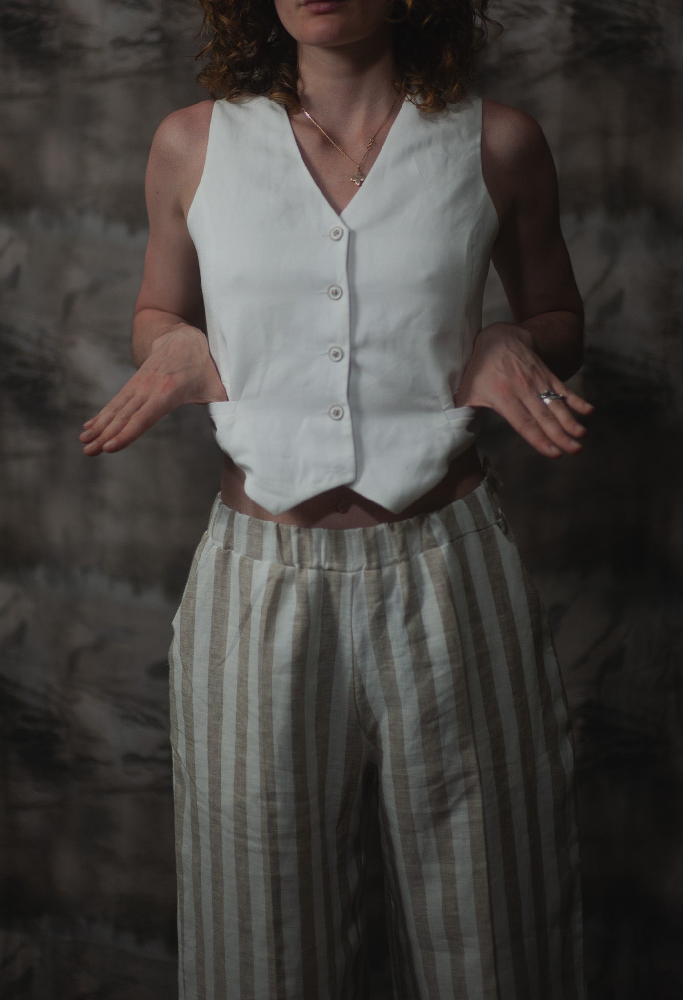 White Cotton Vest